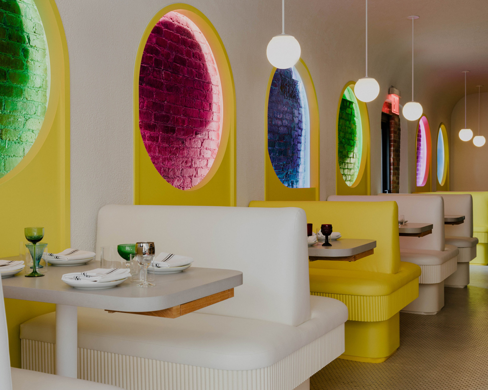 Cafe Mars interior booths
