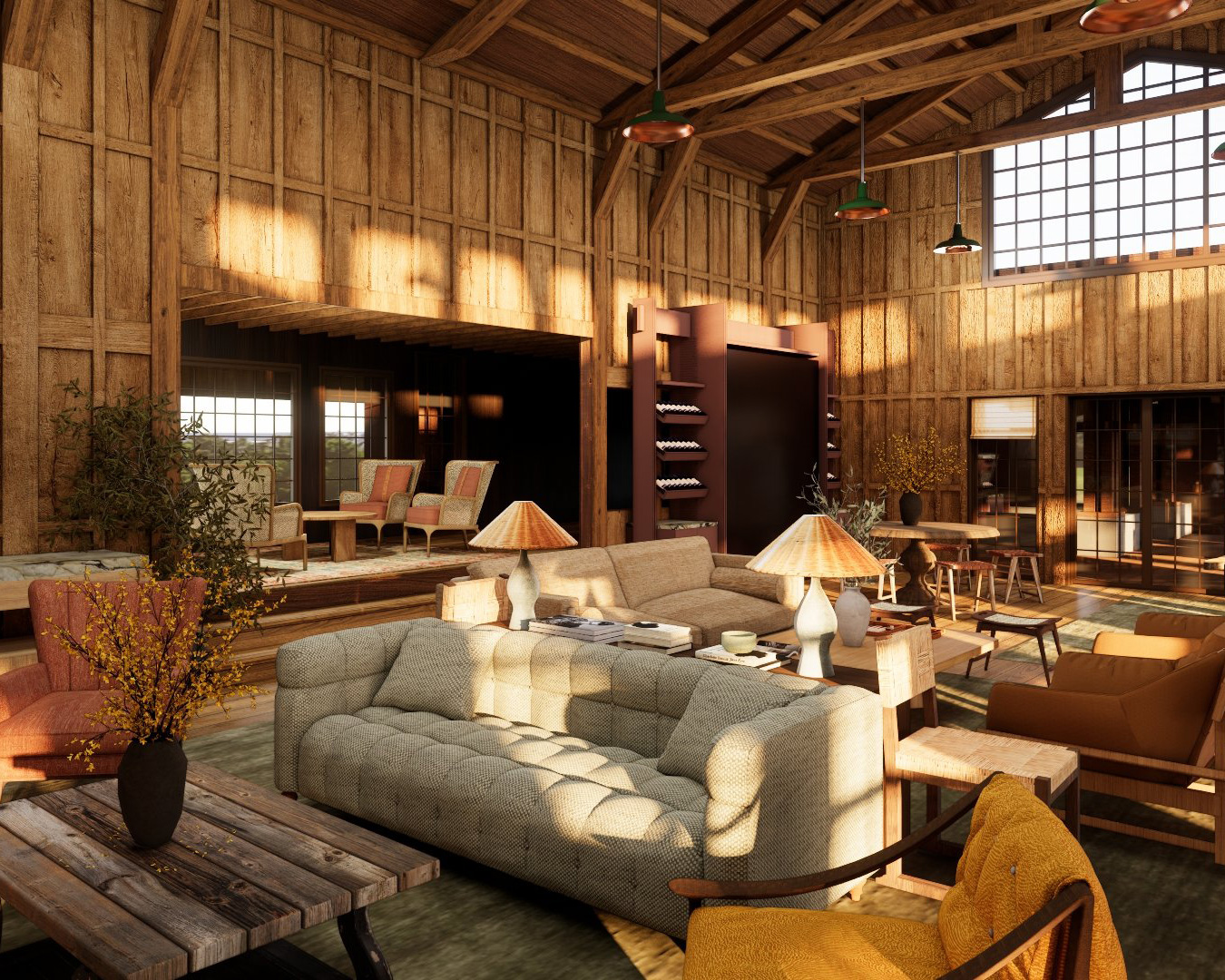 Six Senses Napa interior lounge