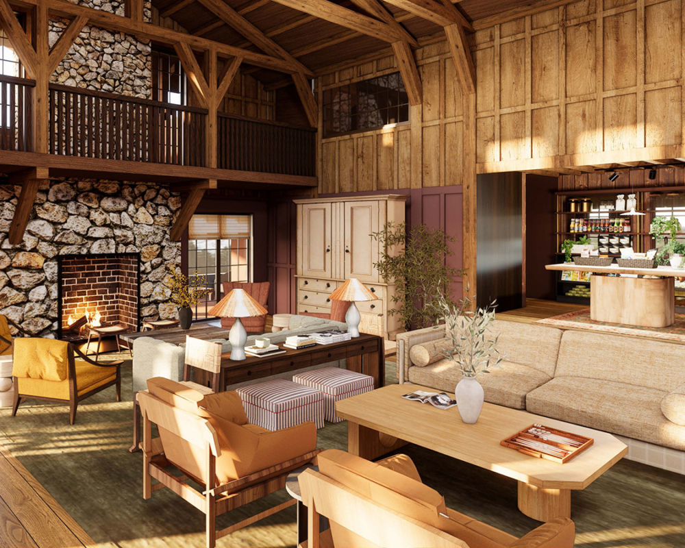Six Senses Napa interior lounge